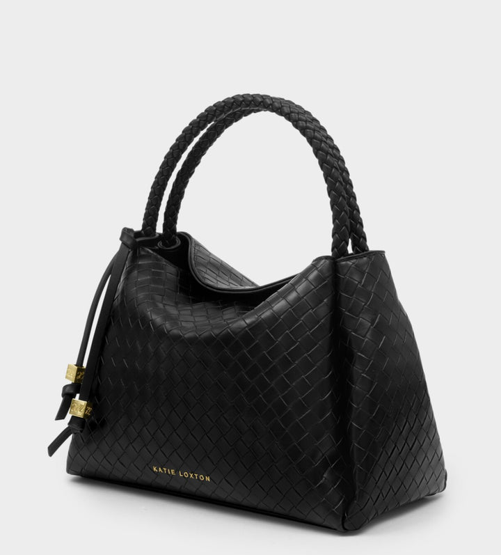 NOVA WOVEN TEXTURE TOP HANDLE BAG
| BLACK | 17.5cm x 24cm x 12cm