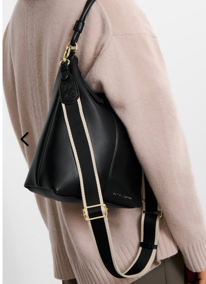 HALLIE SATCHEL BAG BLACK