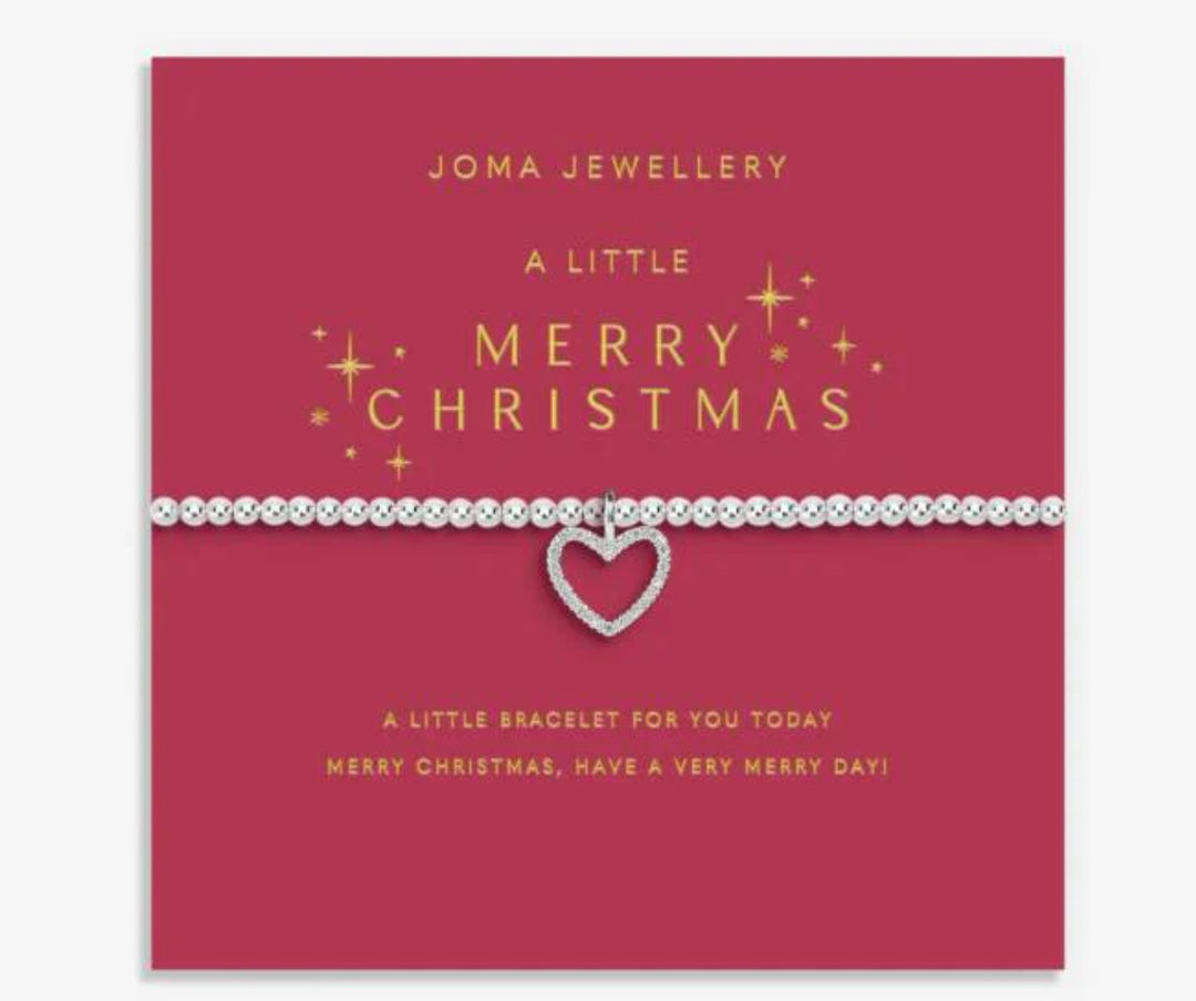 CHRISTMAS A LITTLE MERRY CHRISTMAS SILVER PLATED BRACELET