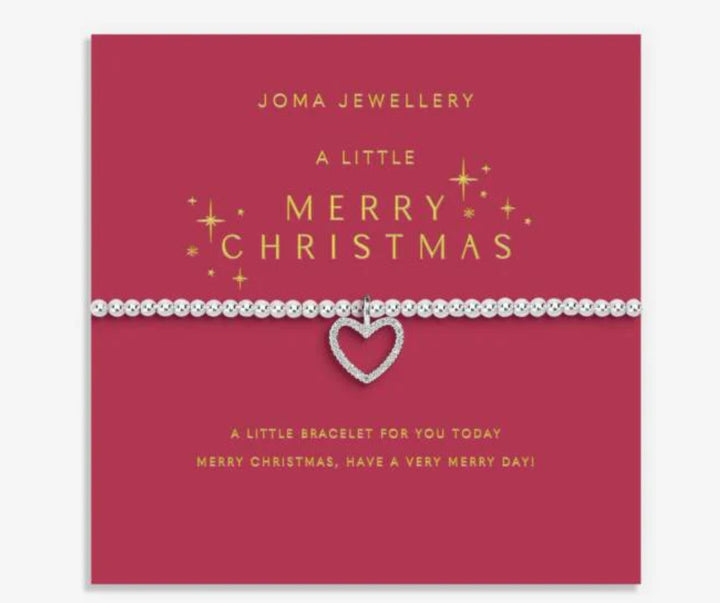 CHRISTMAS A LITTLE MERRY CHRISTMAS SILVER PLATED BRACELET