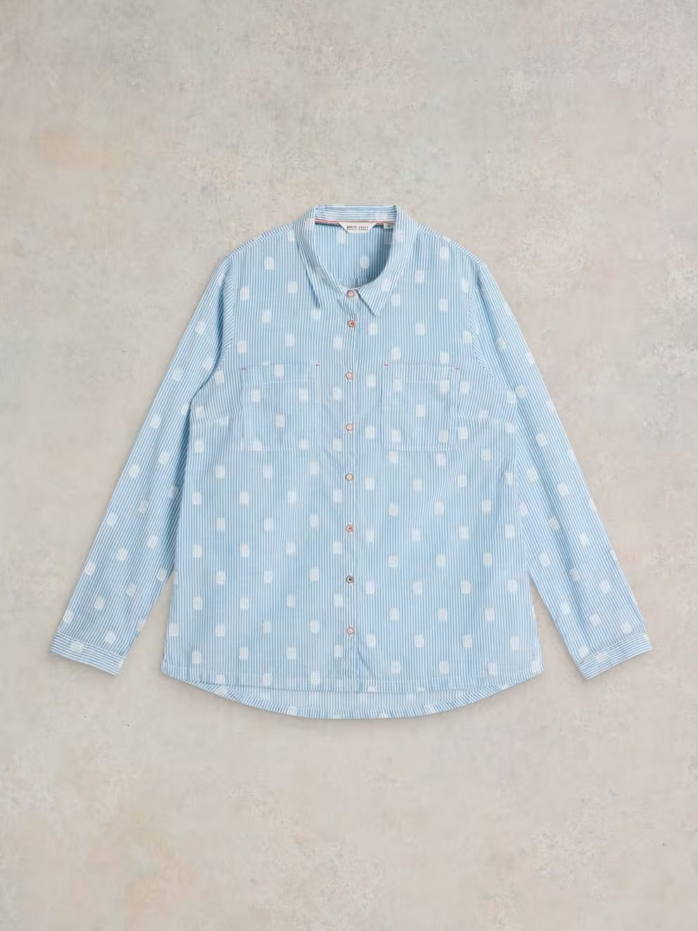 SOPHIE ORGANIC COTTON SHIRT BLUE MLT