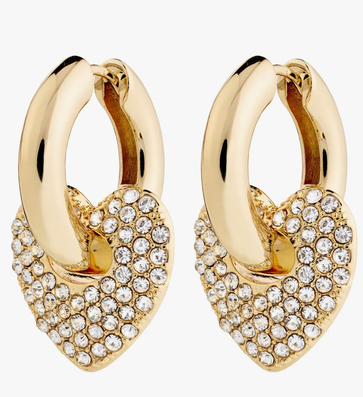 DUNE CRYSTAL EARRINGS GOLD PLATED