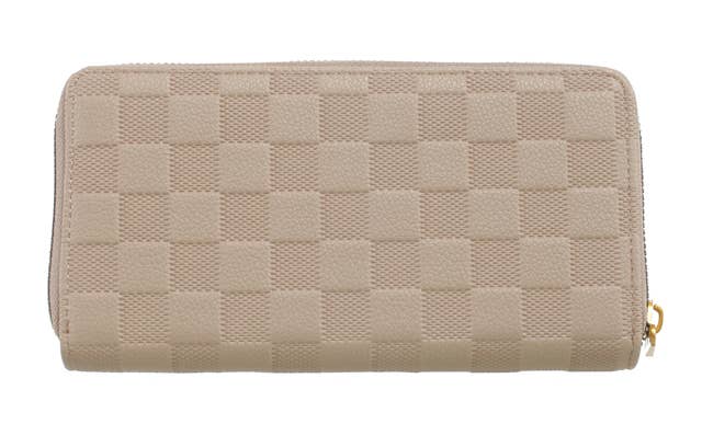 CHECKERBOARD WALLET: KHAKI