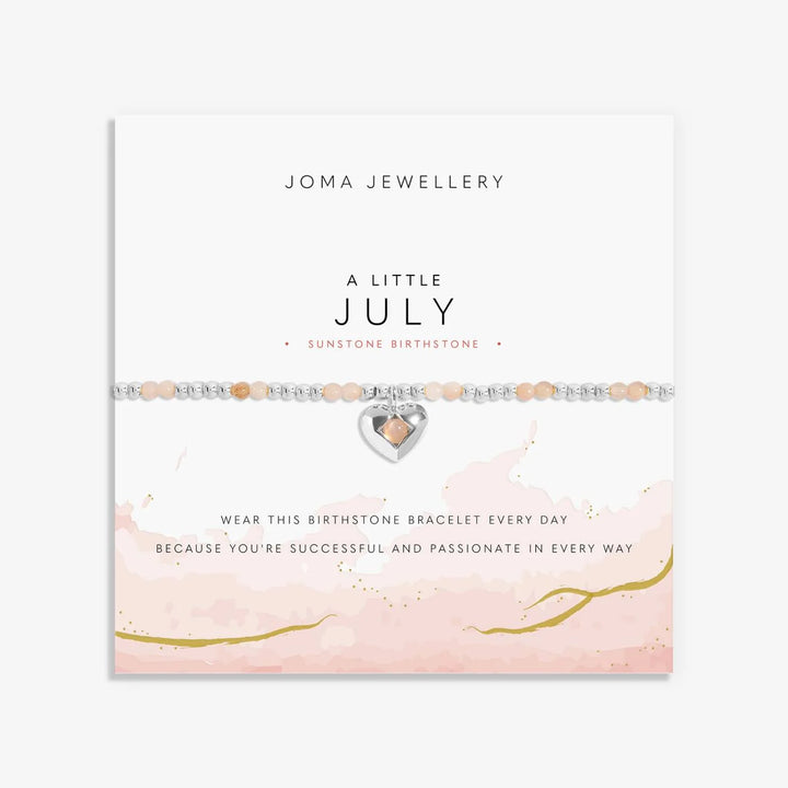 A Little Birthstone July Sunstone Bracelet