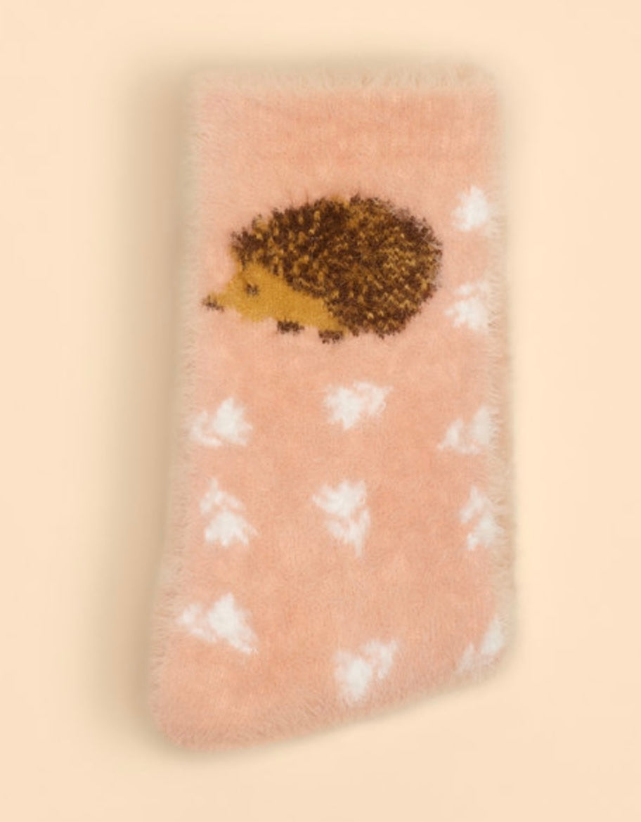 HAPPY HEDGEHOG PETAL SLIPPER SOCKS