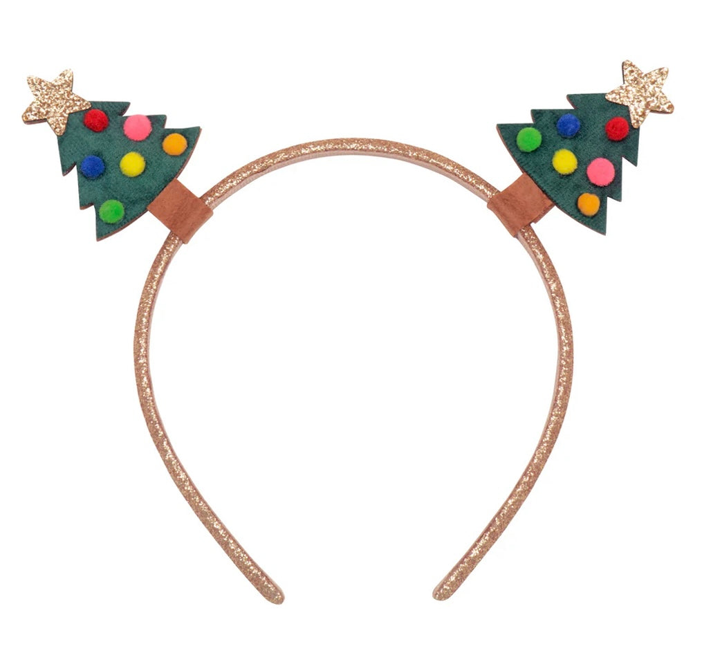 VELVET CHRISTMAS TREE HEADBAND