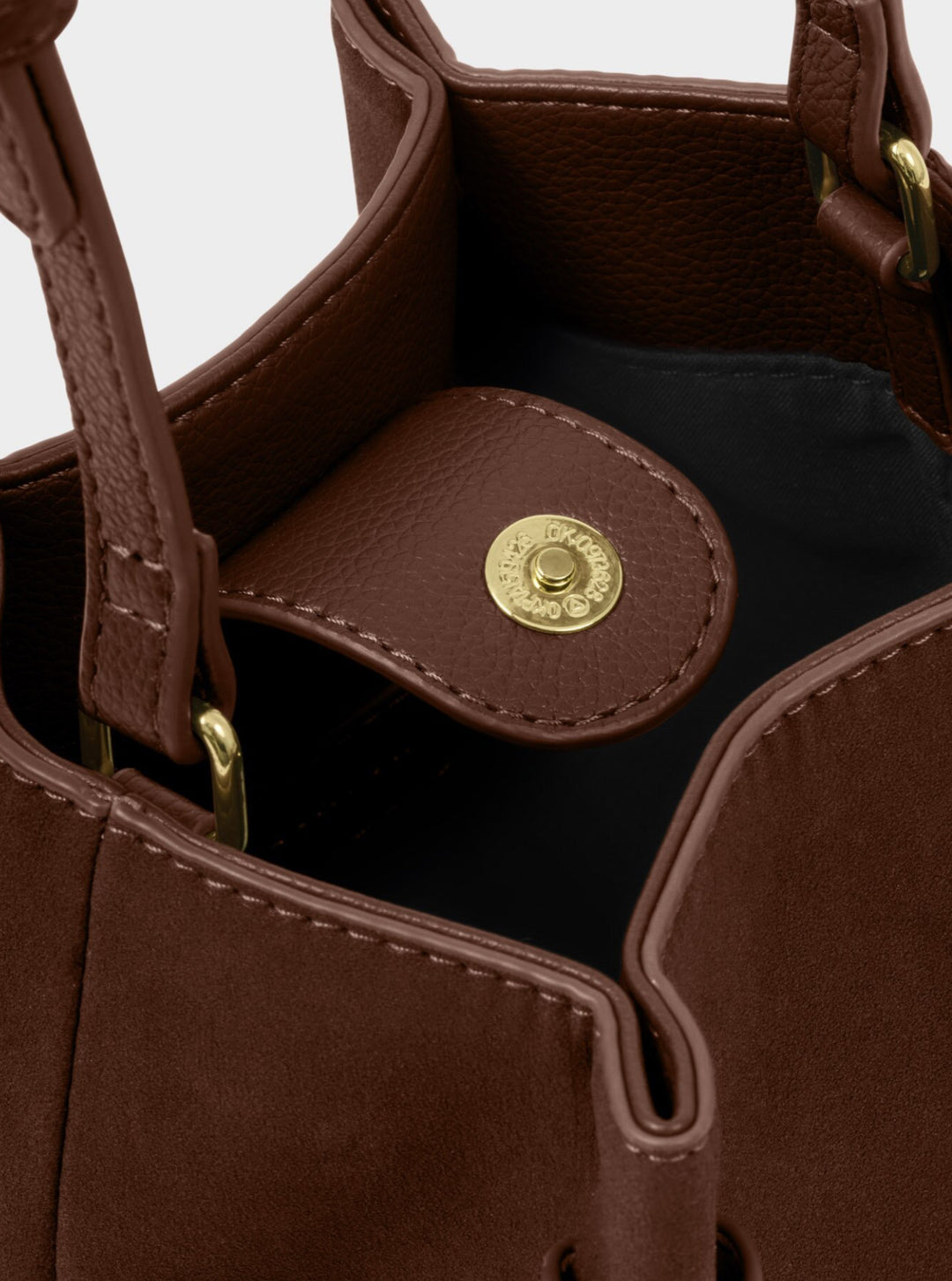 CELINA MINI SUEDETTE BUCKET BAG | CHOCOLATE SUEDETTE