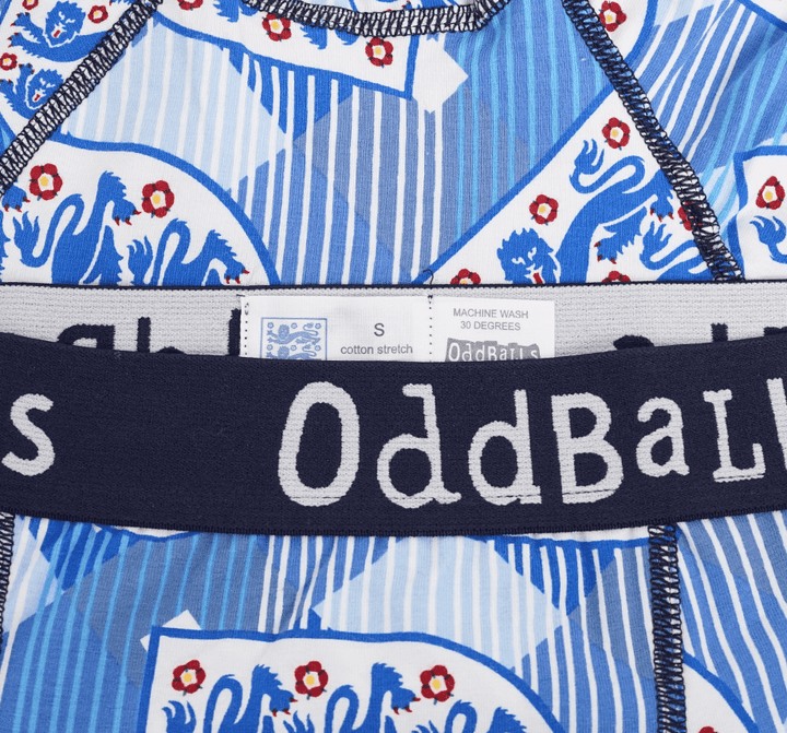 England FA Retro - Mens Cotton Boxer Shorts: Large