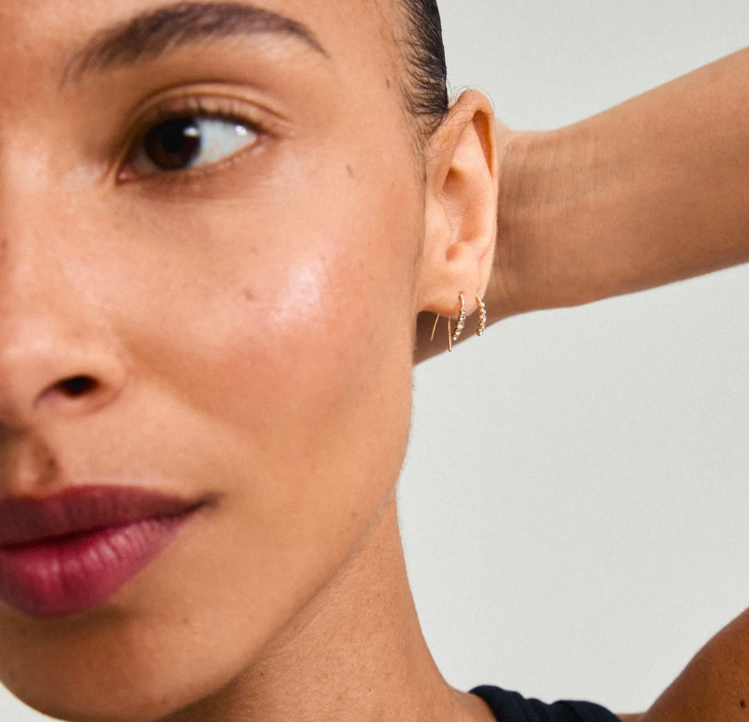 JENNI CRYSTAL EARRINGS GOLD PLATED