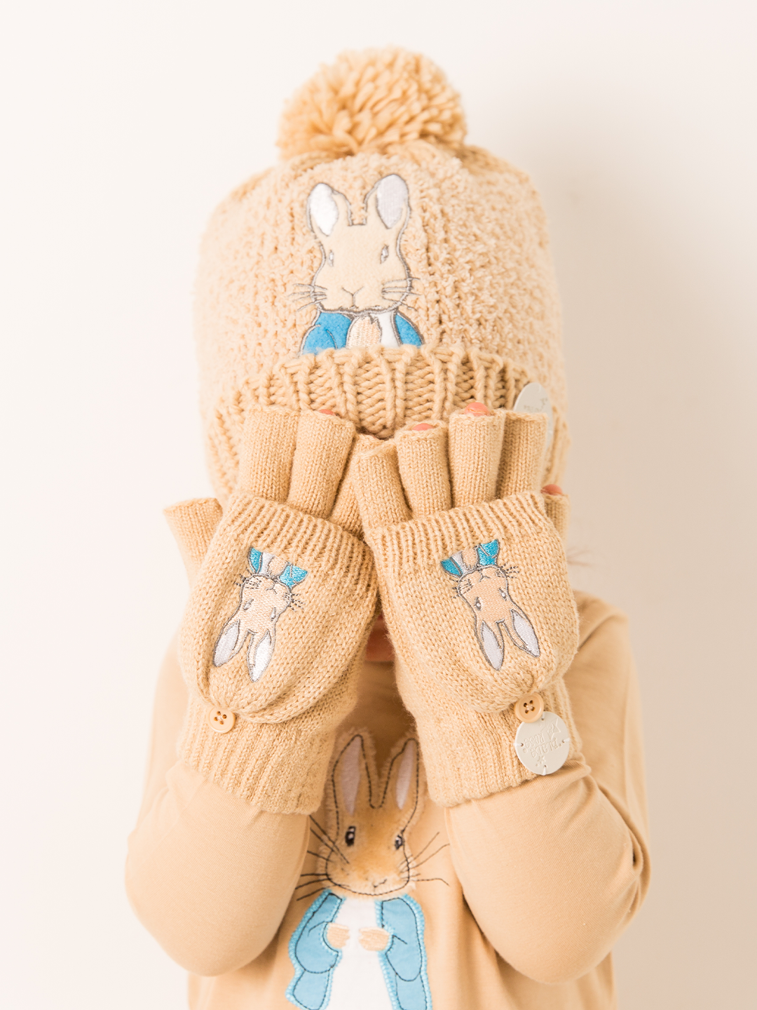 Neutral Peter Rabbit Mittens: Large (2-6 Yrs) / Mittens