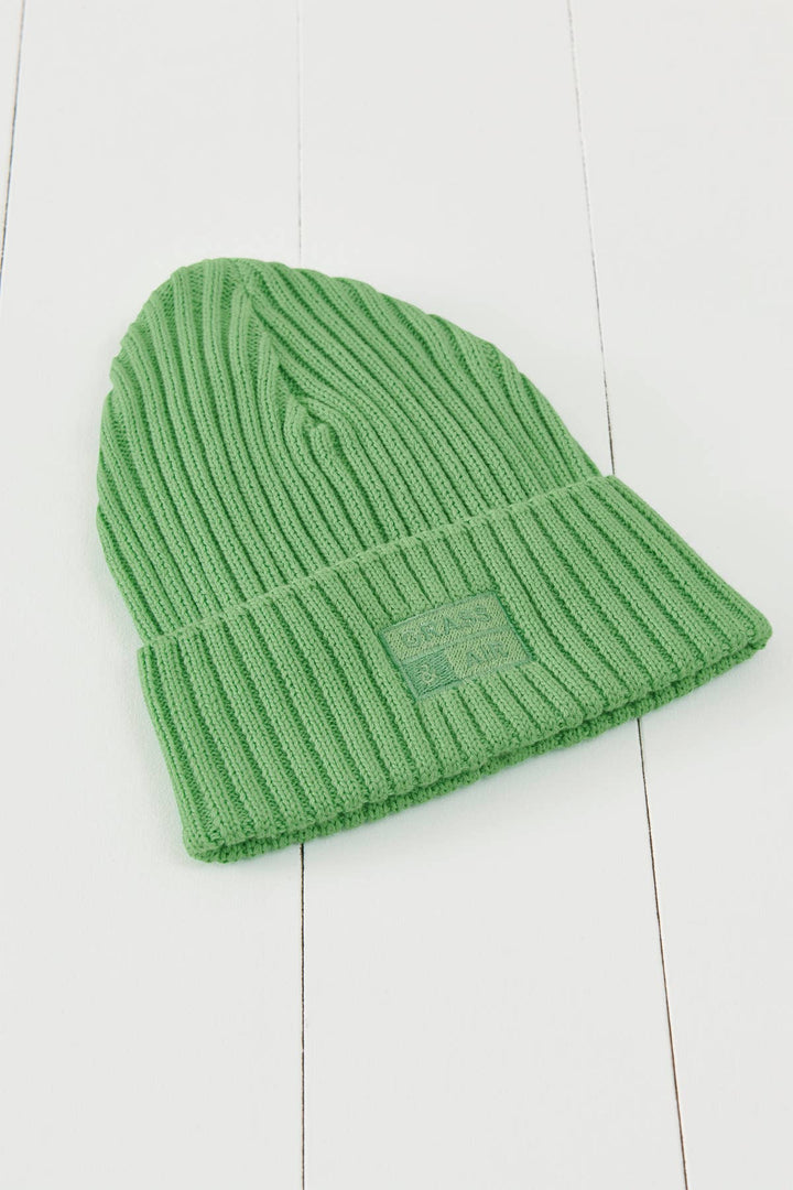 Olive Green Beanie: Orange / 6-10years