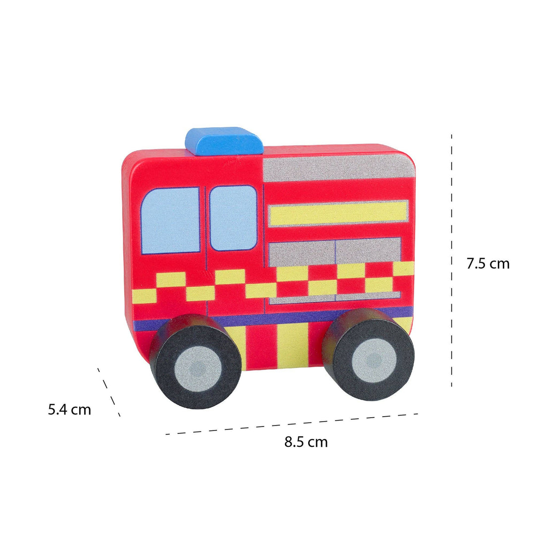 NEW! Fire Engine First Wooden Push Toy