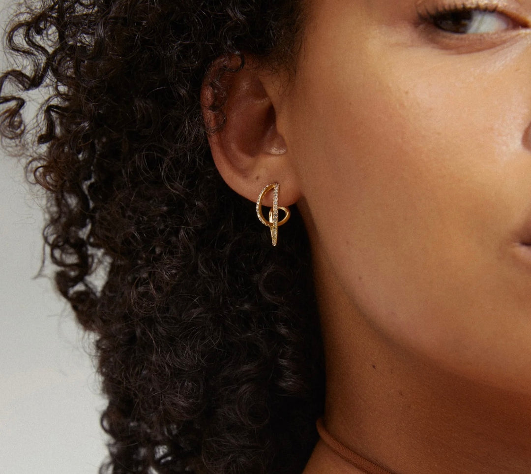ETTY CRYSTAL EARRINGS GOLD PLATED