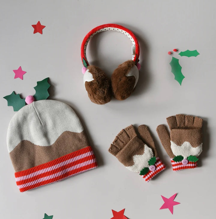 CHRISTMAS PUDDING EARMUFFS