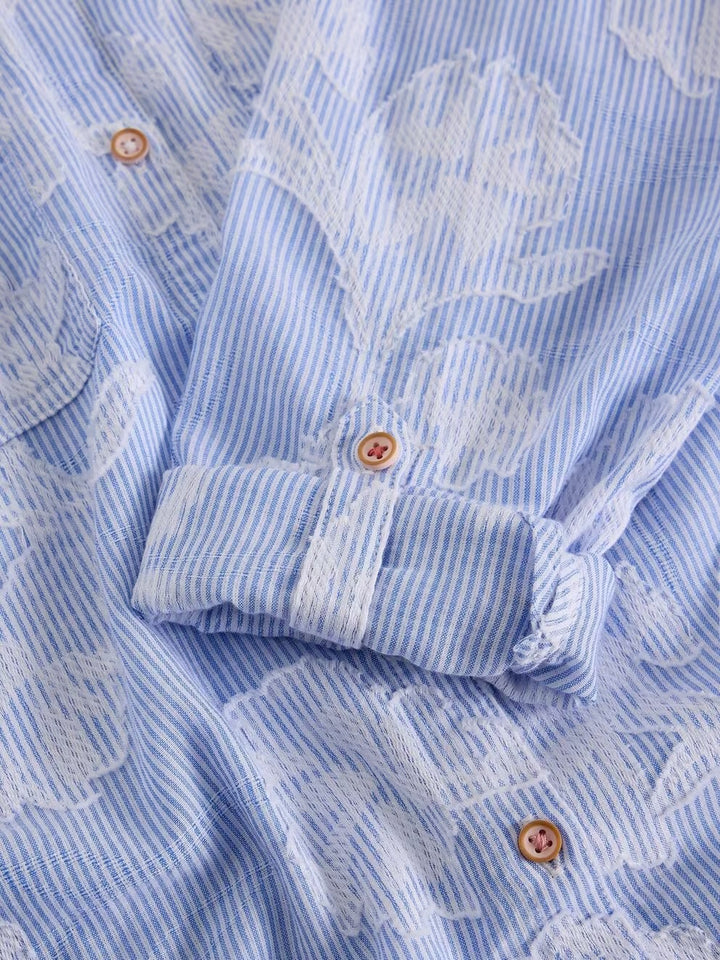 SOPHIE JACQUARD SHIRT BLUE MLT
