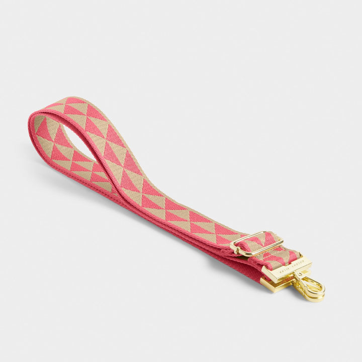 CANVAS STRAP CORAL GEOMETRIC TRIANGLE