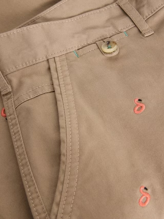 NATURAL PRINT FLAMINGO SHORT