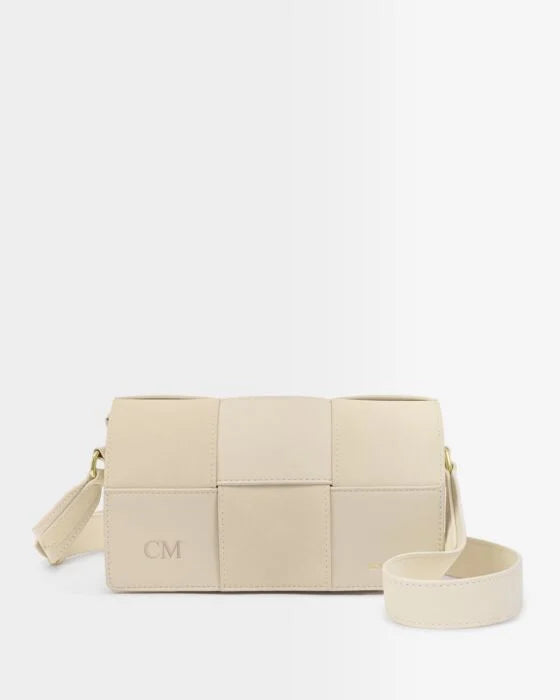 TAYA CROSSBODY BAG | OFF WHITE / WHITE SUEDETTE