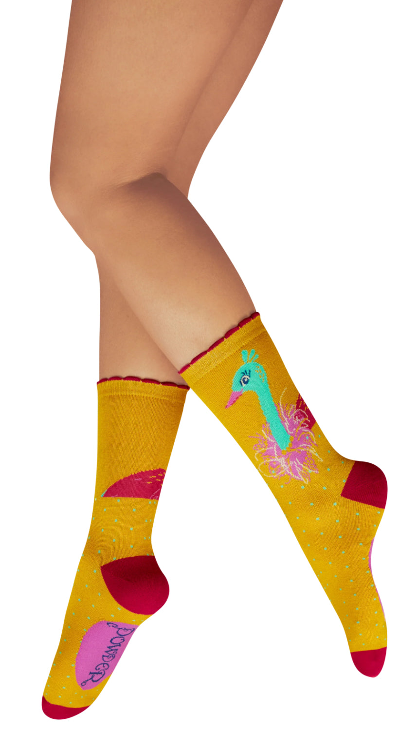 ANKLE SOCKS FUNKY EMU MUSTARD