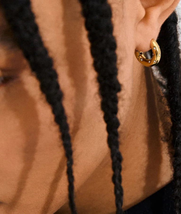 NEVAEH HOOPS GOLD-PLATED