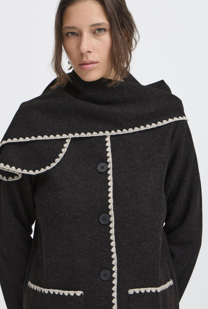 ANATA COATIGAN BLACK MIX