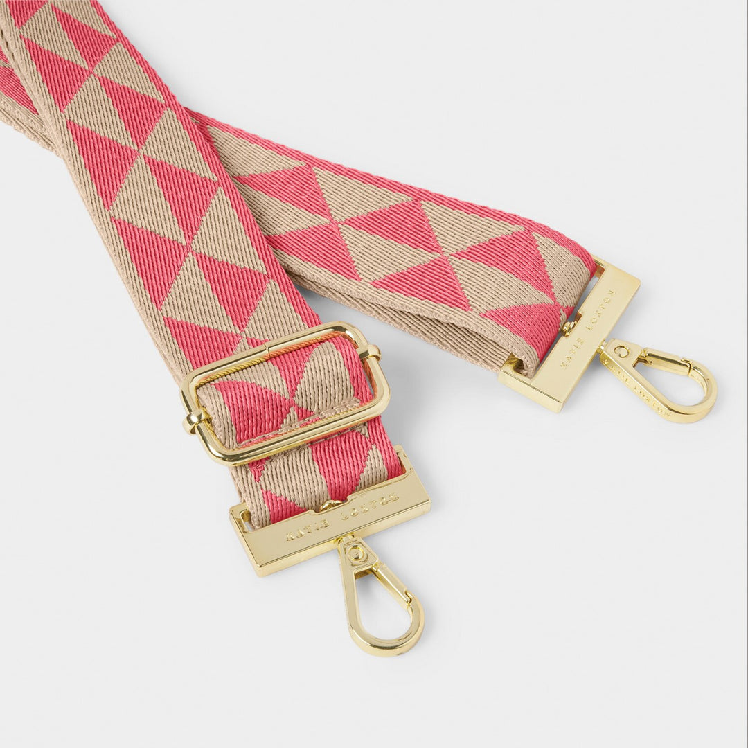 CANVAS STRAP CORAL GEOMETRIC TRIANGLE