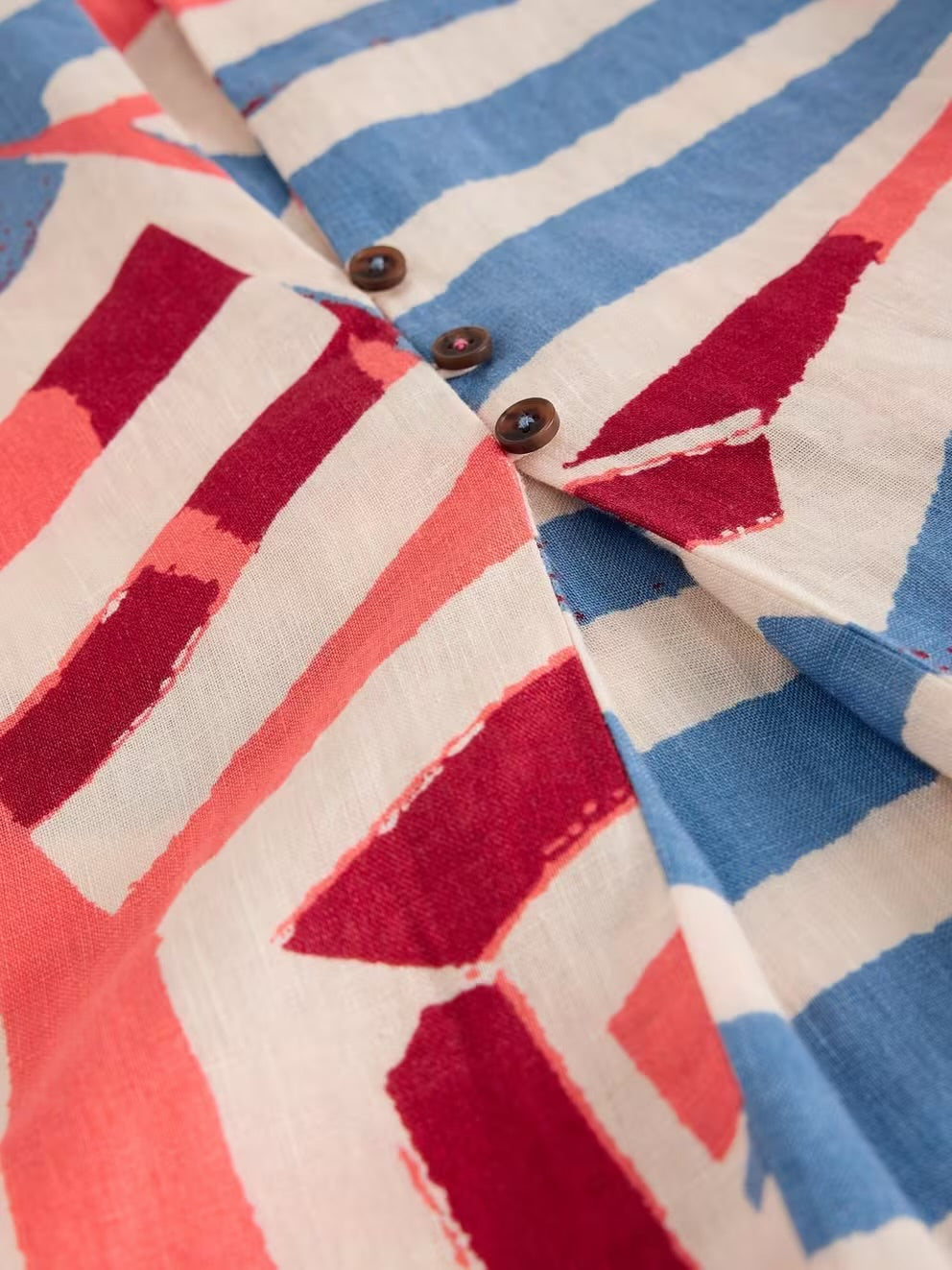 BIANCA LINEN TUNIC IVORY PRINT