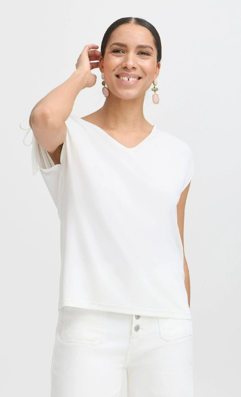 PERL STRAP T-SHIRT MARSHMALLOW