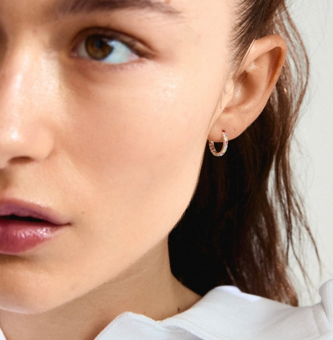 KLEOPRATRA HOOP EARRINGS SILVER PLATED