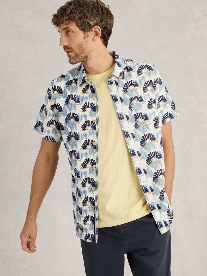 BLUE PRINT FAN PRINTED SHIRT