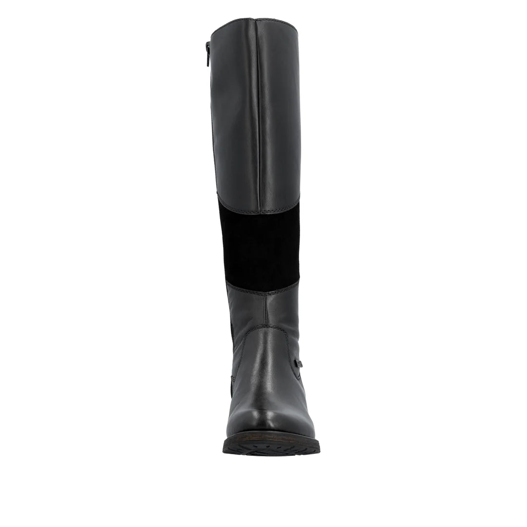Rieker Women's Black Leather Tall Boots Z9566-00