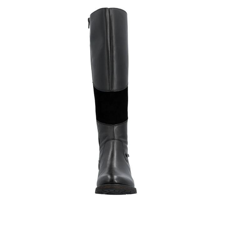 Rieker Women's Black Leather Tall Boots Z9566-00