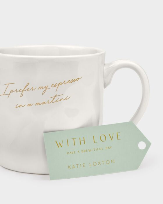 GIFT TAG MUG I PREFER MY ESPRESSO IN A MARTINI
