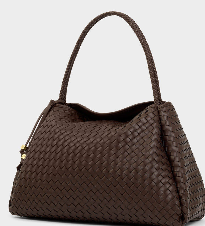 NOVA HAND WOVEN LARGE SHOULDER
BAG | CHOCOLATE  | 28cm x 40cm x 23cm