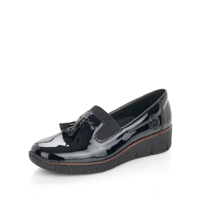 Rieker Women's Black Slip-On Shoes 53751-00