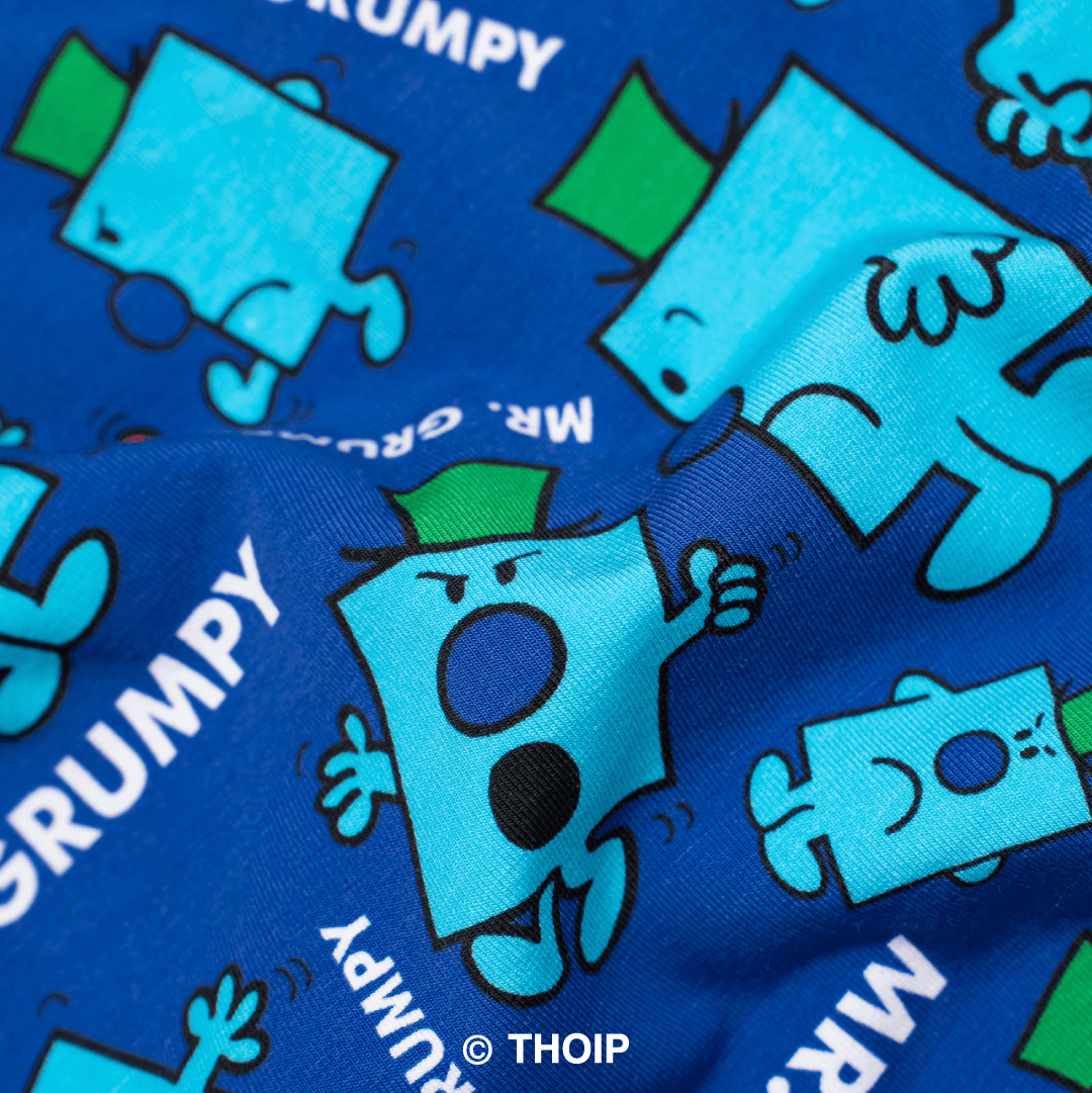 Mr Grumpy  - Mr Men - Mens Cotton Boxer Shorts: Small