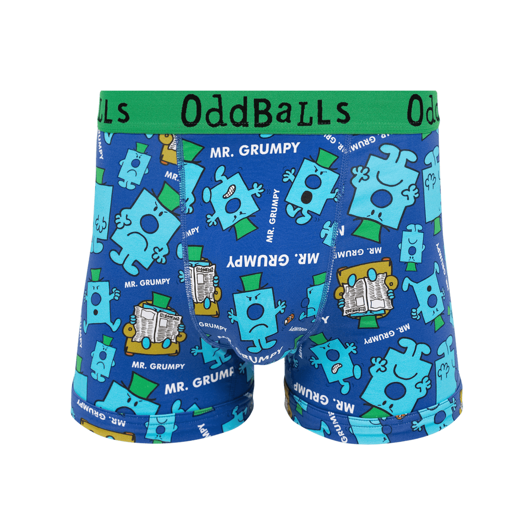Mr Grumpy  - Mr Men - Mens Cotton Boxer Shorts: Medium