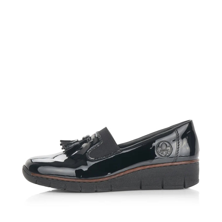Rieker Women's Black Slip-On Shoes 53751-00