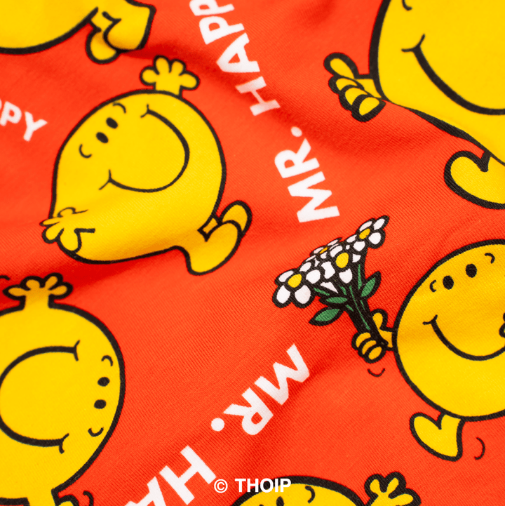Mr Happy  - Mr Men - Mens Cotton Boxer Shorts: Large