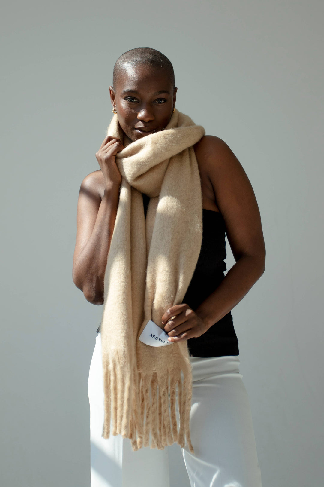 The Reykjavik Scarf - 100% Recycled - Beige - AW23