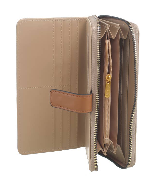 CHECKERBOARD WALLET: KHAKI