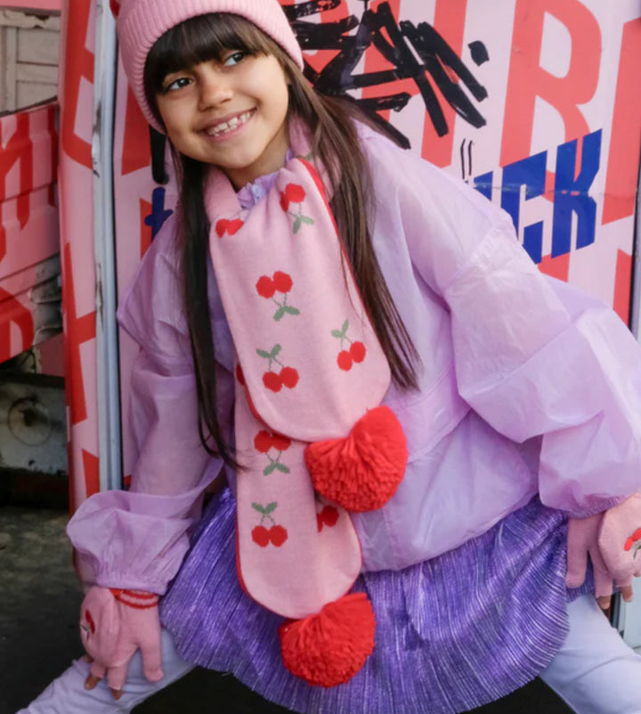 CHEERFUL CHERRY KNITTED GLOVES