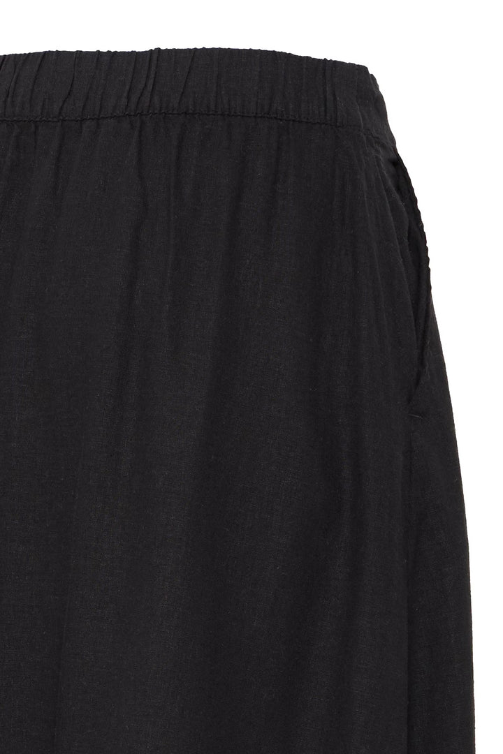 BLACK FALAKKA BUTTON SKIRT