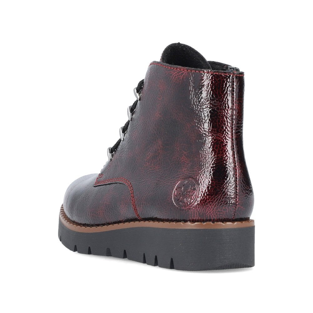 44902-35 LADIES RED MID HEIGHT BOOTS