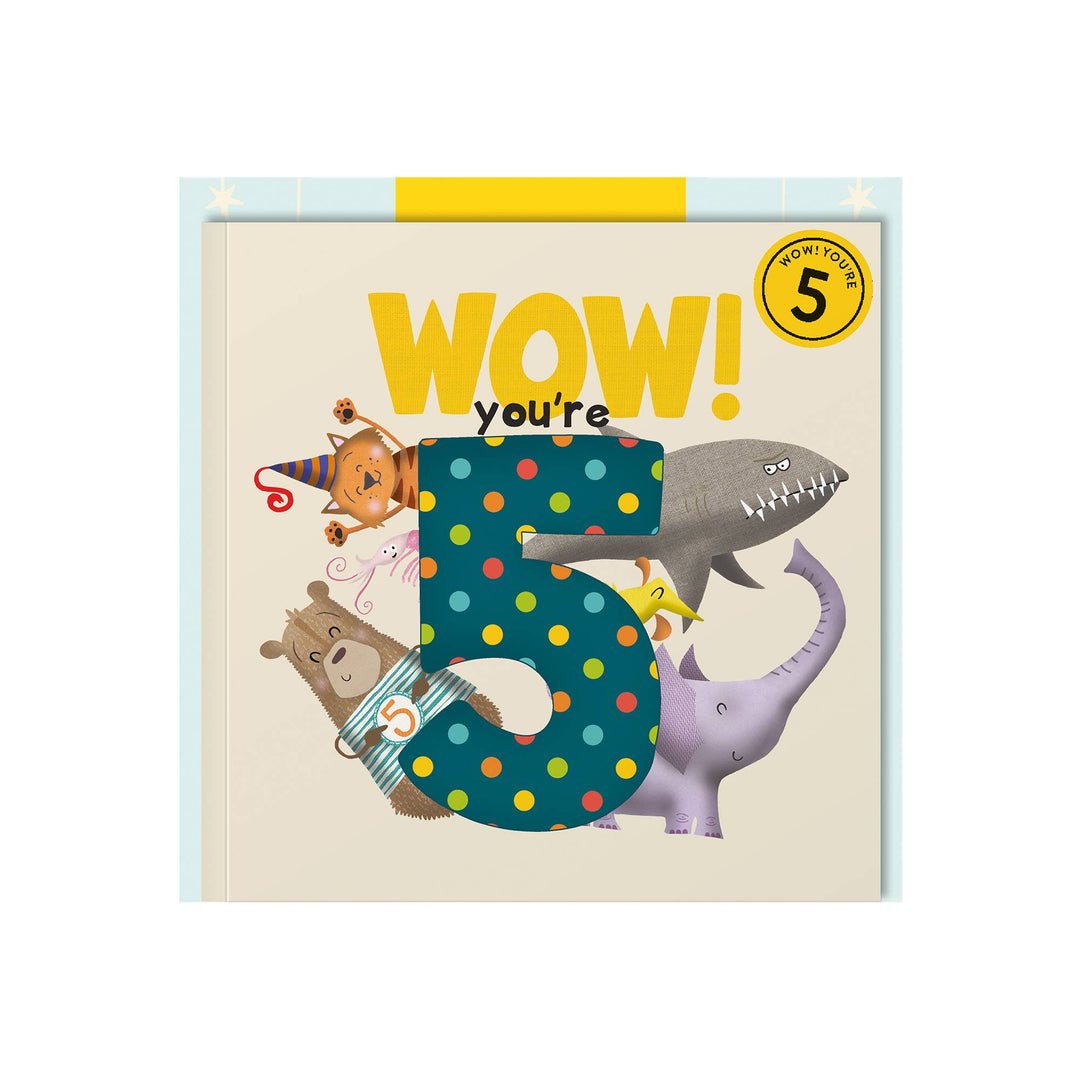 Wow! You're 5 | Age Card | Age Birthday Cards | Age 5