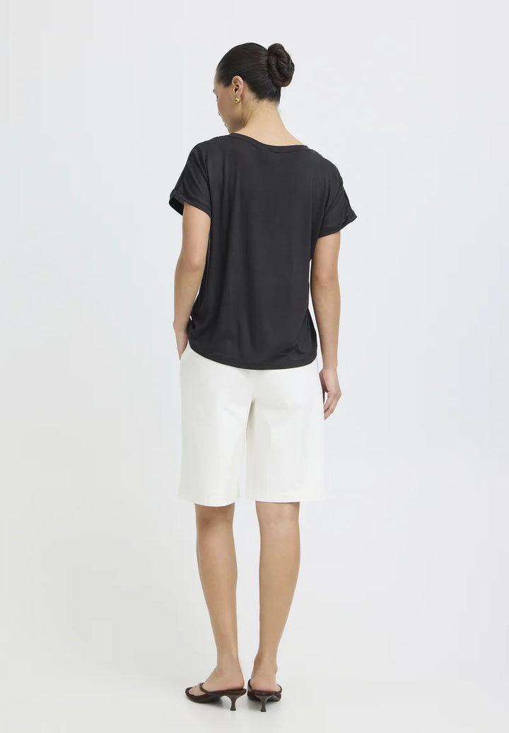 b.young Selita V Placket Neck Top