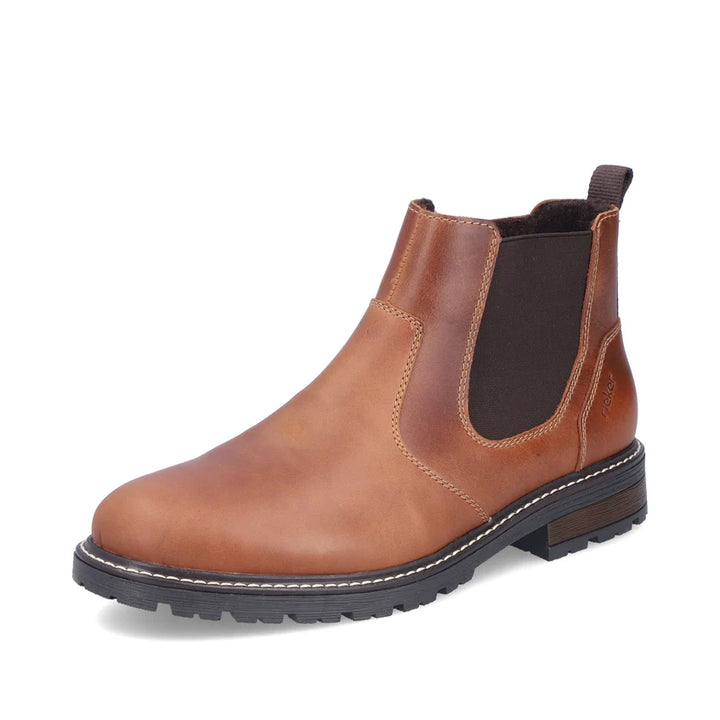 Rieker Men's Brown Leather Chelsea Boots 32052-24