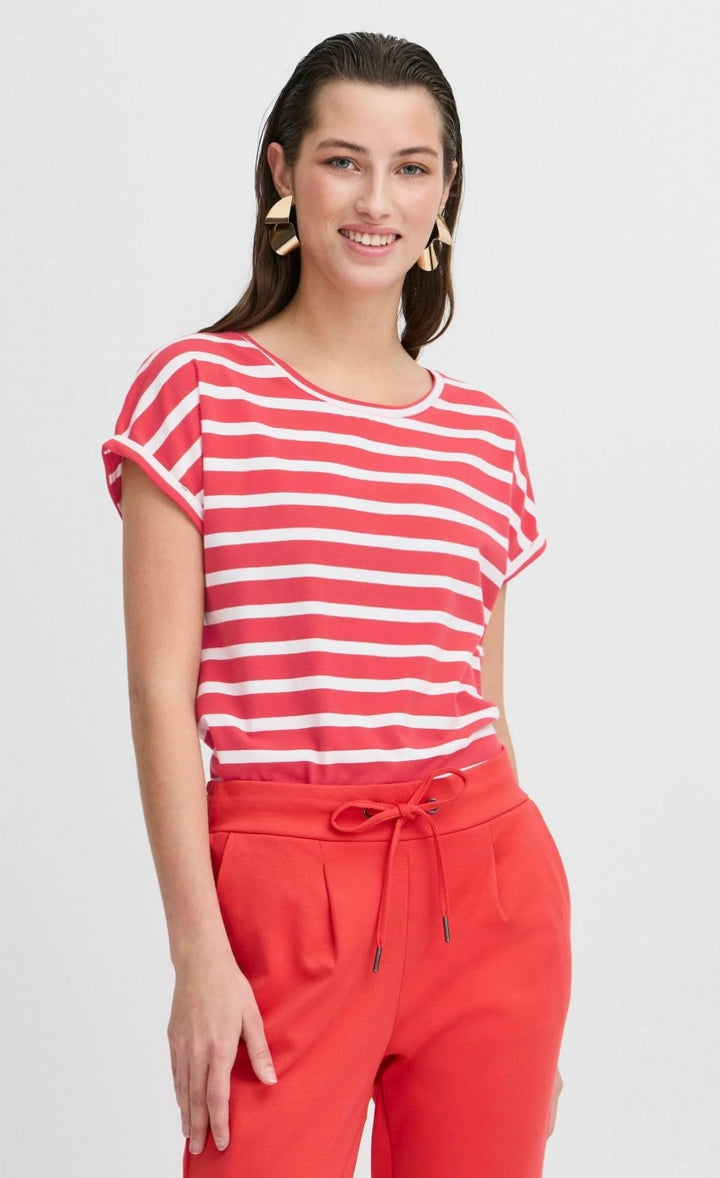 PAMILA ONECK T-SHIRT POLNSETTIA MIX