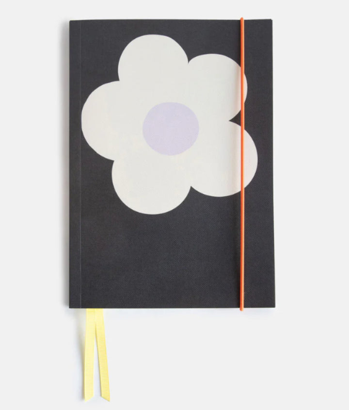 CHARCOAL BIG FLOWER A5 NOTEBOOK