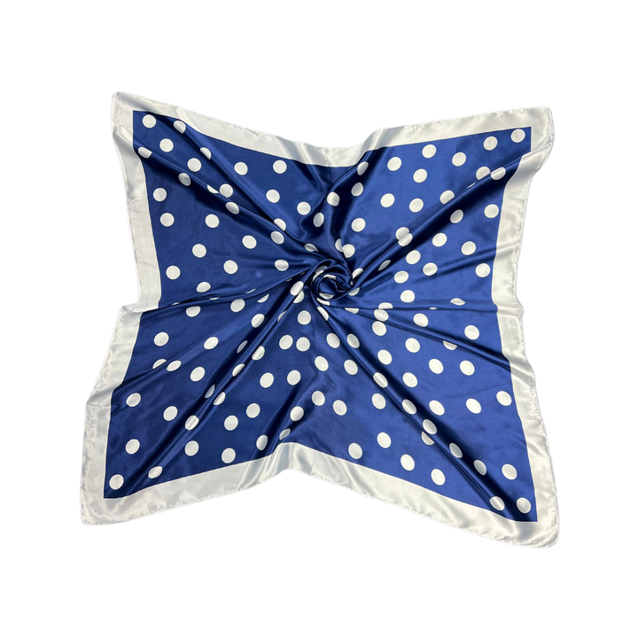 Polka Dot Pattern Silk Touch Square Scarf: Red